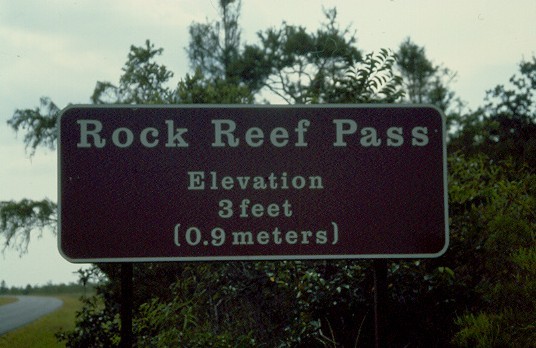 Rock Reef Pass, der niederigste offizielle Pass der Welt